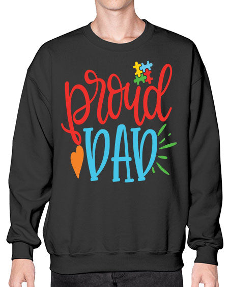 proud dad Style 36# - autism- Sweatshirt - Crew