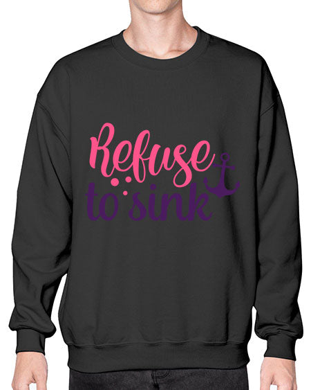 refuse to sink Style 4# - breast cancer- Sweatshirt - Crew