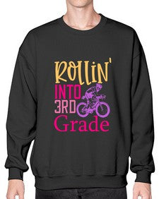 rollin into third grade 782# - third grade- Sweatshirt - Crew