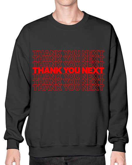 thank you next 22# - black words and phrases- Sweatshirt - Crew