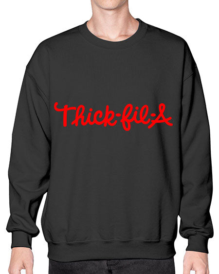 thick fil a 21# - black words and phrases- Sweatshirt - Crew