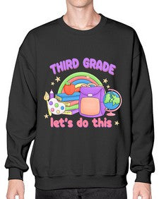third Grade Lets Do This 964# - third grade- Sweatshirt - Crew
