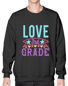 third Grade Love 968# - third grade- Sweatshirt - Crew
