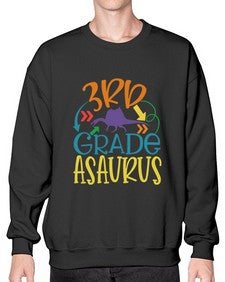 third grade asaurus 948# - third grade- Sweatshirt - Crew