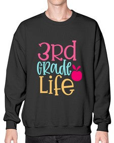 third grade life design 966# - third grade- Sweatshirt - Crew