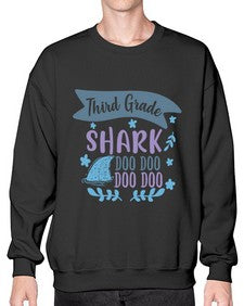 third grade shark doo doo doo doo 972# - third grade- Sweatshirt - Crew