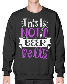 this is not a beer belly 1648# - beer- Sweatshirt - Crew