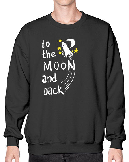 to the moon and back 9# - moon- Sweatshirt - Crew