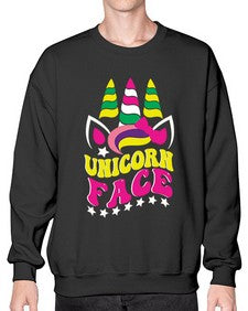 unicorn face 459# - unicorn- Sweatshirt - Crew