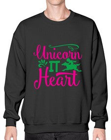 unicorn it heart 467# - unicorn- Sweatshirt - Crew