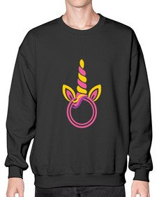 unicorn monogram frame 477# - unicorn- Sweatshirt - Crew