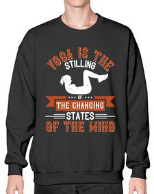 yoga is the stilling of the changing states of the mind  628# - yoga- Sweatshirt - Crew