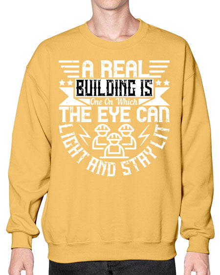 A real building is one on which the eye can light and stay lit Style 22# - architect- Sweatshirt - Crew