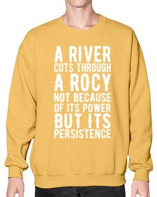 A river cuts through a roky 4# - motorcycle- Sweatshirt - Crew