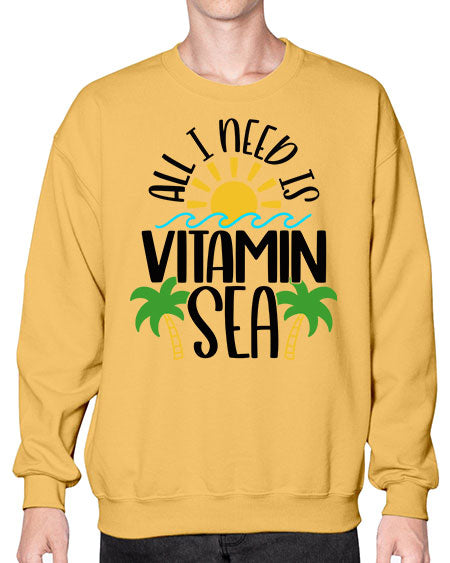 All I Need Is Vitamin Sea Style 56# - summer- Sweatshirt - Crew