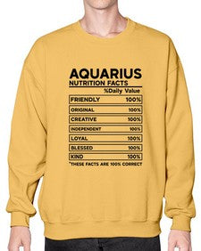 Aquarius Nutrition Facts 67# - aquarius- Sweatshirt - Crew