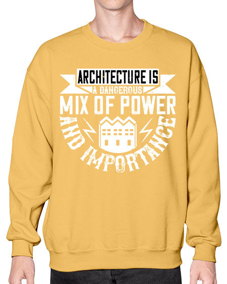 Architecture is a dangerous mix of power and importance Style 47# - architect- Sweatshirt - Crew