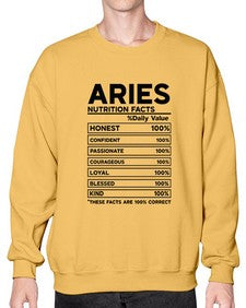 Aries Nutrition Facts 97# - aries- Sweatshirt - Crew