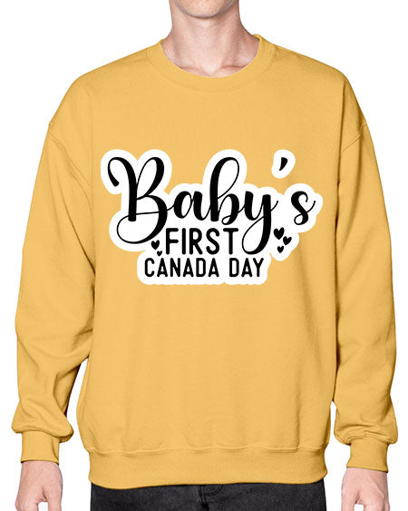 Baby s First Canada Day 275# - baby- Sweatshirt - Crew