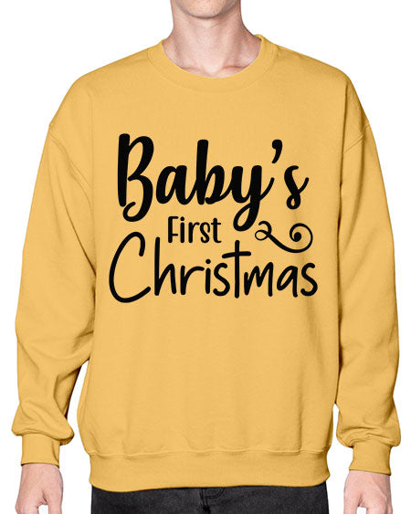 Babys First Christmas 277# - baby- Sweatshirt - Crew