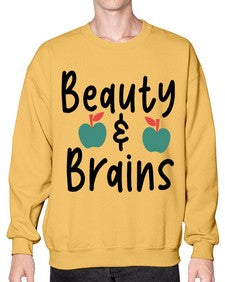 Beauty and Brains 18# - general school- Sweatshirt - Crew