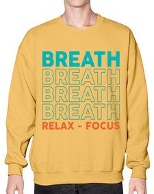 Breath Relax Focus 181# - yoga- Sweatshirt - Crew