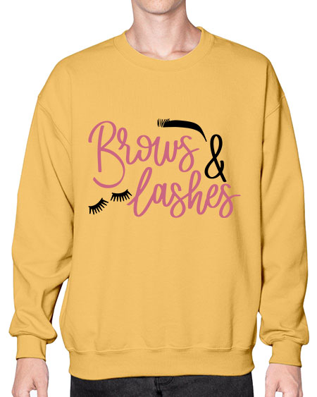 Brows Lashes Style 122# -makeup Sweatshirt - Crew