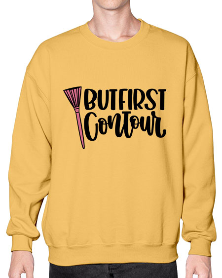 But First Contour Style 120# -makeup Sweatshirt - Crew