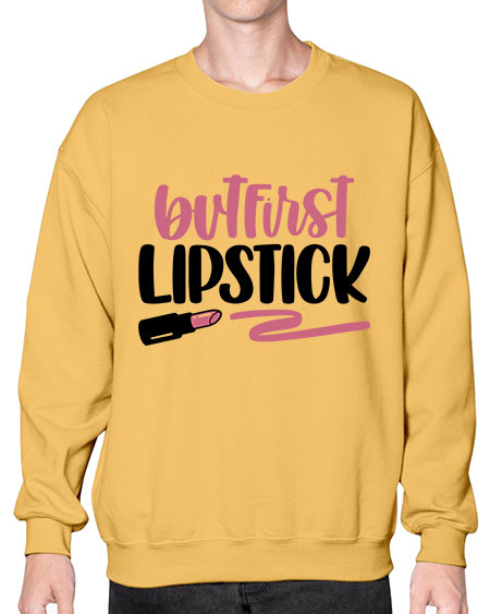 But First Lipstick Style 118# -makeup Sweatshirt - Crew