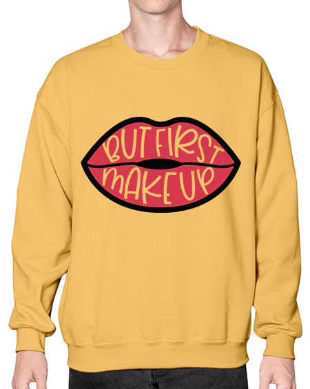 But First Makeup Style 116# -makeup Sweatshirt - Crew