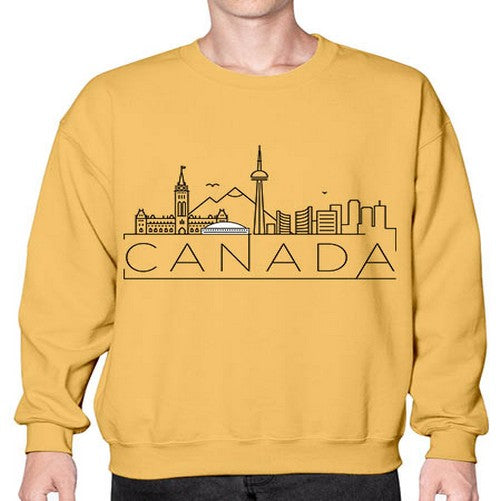 Canada Minimal Skyline 541# - cities- Sweatshirt - Crew