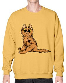 Cat 43# - cartoon animals- Sweatshirt - Crew