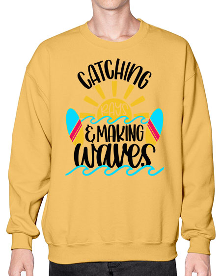 Catching Rays Making Waves Style 49# - summer- Sweatshirt - Crew