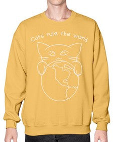 Cats Rule the World - cats- Sweatshirt - Crew