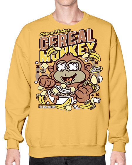 Cereal Monkey - monkey- Sweatshirt - Crew