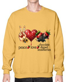 Chocolate Dipped Strawberries 727# - strawberry- Sweatshirt - Crew