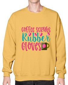 Coffee Scrubs Rubber Gloves Style 668# - nurse- Sweatshirt - Crew