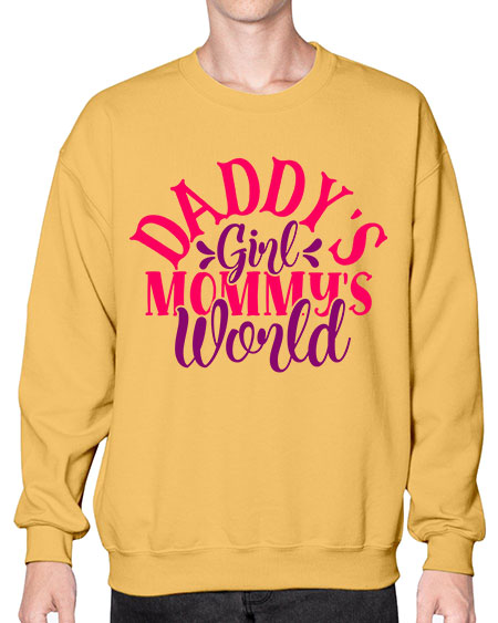 Daddys Girl Mommys World Style 68# - baby- Sweatshirt - Crew