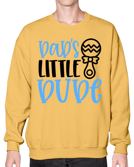 Dads Little Dude Style 301# - baby- Sweatshirt - Crew
