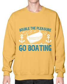 Double the Pleasure Go Boating 15# - boats- Sweatshirt - Crew