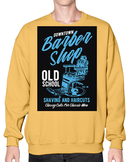 Downtown Barbershop CS729# - barber- Sweatshirt - Crew