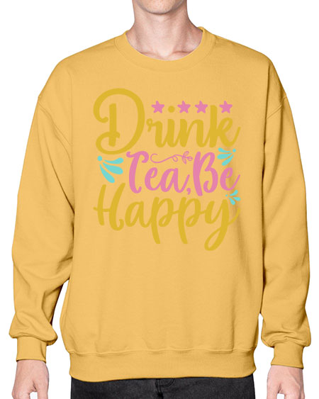 Drink tea be happy Style 67# - summer- Sweatshirt - Crew