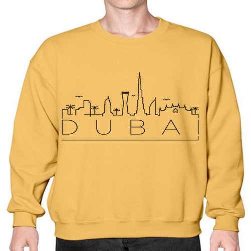 Dubai Minimal Skyline 684# - cities- Sweatshirt - Crew