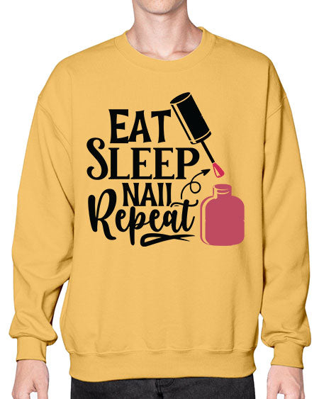 Eat Sleep Nail Repeat 737# - nail tech- Sweatshirt - Crew
