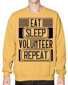 Eat Sleep Volunteer Repeat Style 15# - volunteer- Sweatshirt - Crew