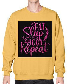 Eat Sleep Yoga Repeat  207# - yoga- Sweatshirt - Crew