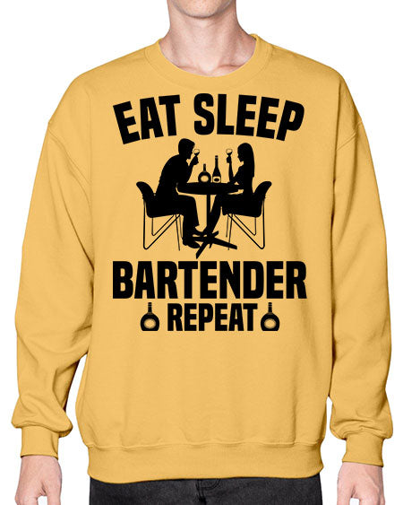 Eat sleep Style 130# - bartender- Sweatshirt - Crew