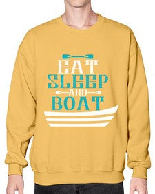 Eat sleep and Boat 16# - boats- Sweatshirt - Crew