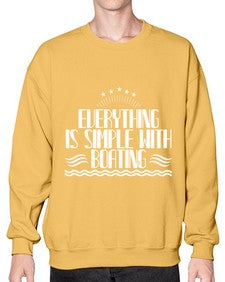 Everything is simple with Boating 17# - boats- Sweatshirt - Crew