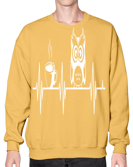 Funny Coffee Lover Night Owl A TurtleRabbit 5# - owl- Sweatshirt - Crew